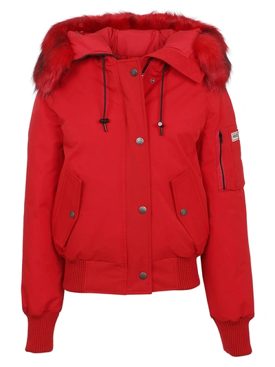 Shop Kenzo Fur Jacket In Medium Red