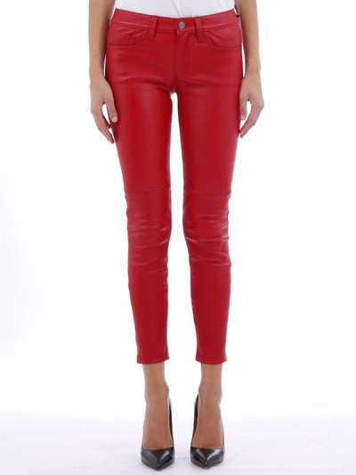 Shop Current Elliott Red Leather Trousers
