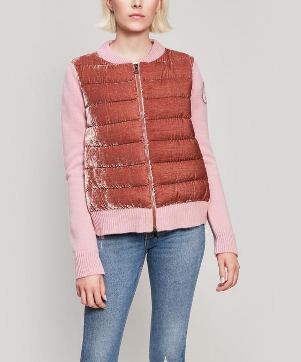 moncler pink velvet jacket