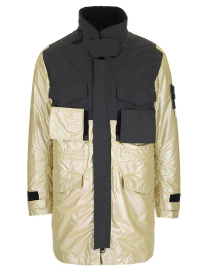 Shop Stone Island Iridescent Reflective Jacket In Grey