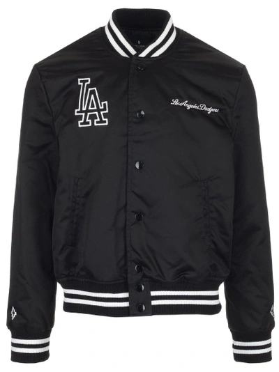 Shop Marcelo Burlon County Of Milan La Dodgers Varsity Jacket In Black
