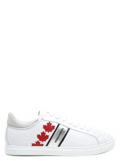 Shop Dsquared2 Logo Band Sneakers In White
