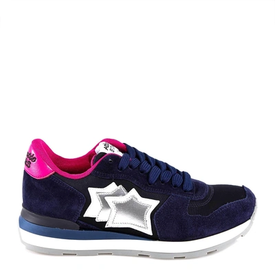 Shop Atlantic Stars Logo Sneakers In Blue