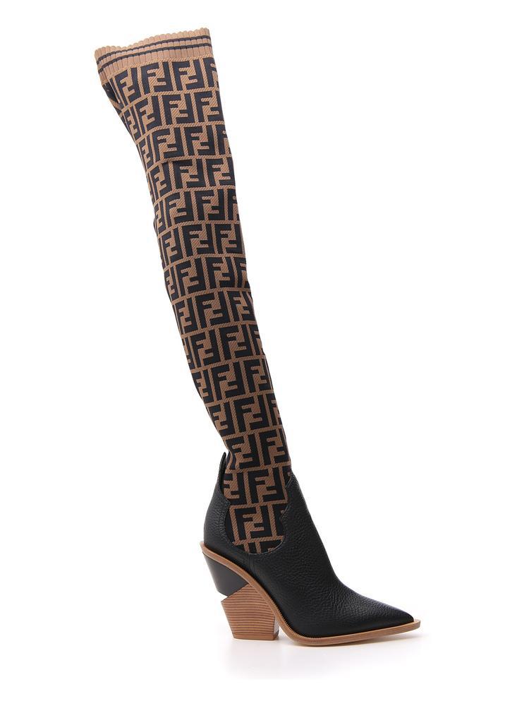 fendi over the knee sock boots