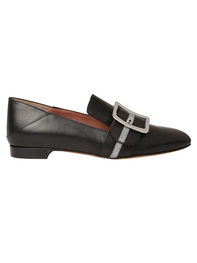 Shop Bally Janelle Leather Loafers In Black