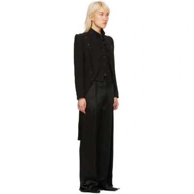 Shop Ann Demeulemeester Black Wool Double Waistcoat