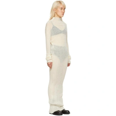 Shop Ann Demeulemeester Off-white Mohair Ashgate Turtleneck Dress In Off White