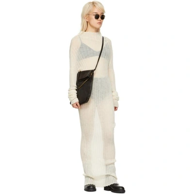 Shop Ann Demeulemeester Off-white Mohair Ashgate Turtleneck Dress In Off White