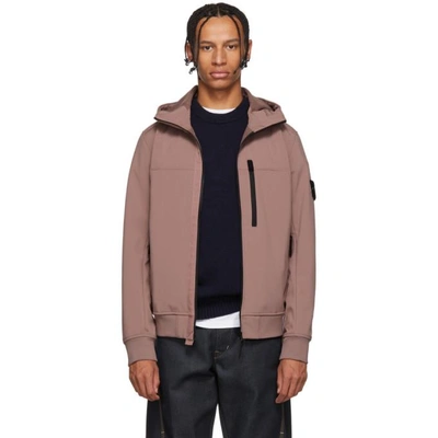 Shop Stone Island Purple Lightweight Hooded Jacket In V0086 Rose