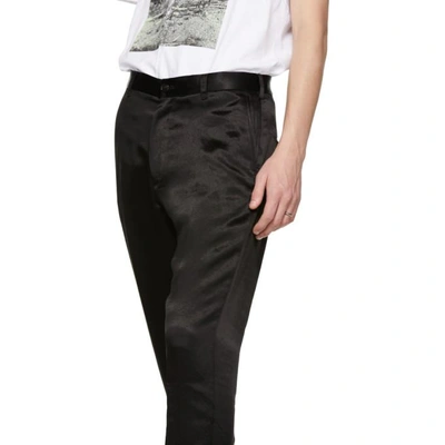 Shop Ann Demeulemeester Black Dropped Inseam Trousers