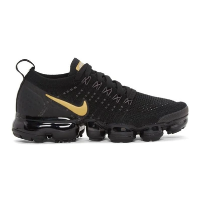 Shop Nike Black And Gold Air Vapormax Flyknit 2 In 012 Blk/gol