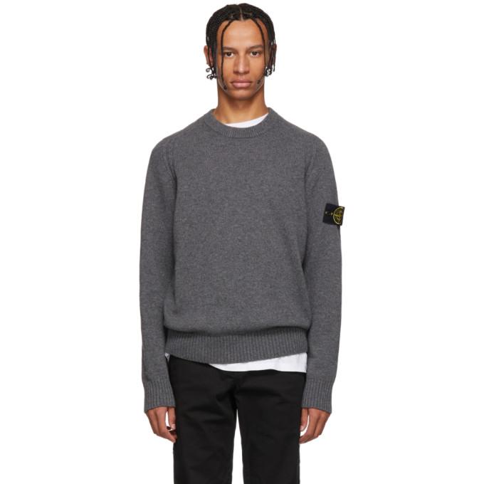 stone island grey wool jumper