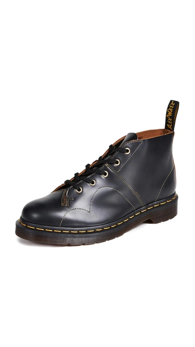 Dr. Martens 5-eye Church Monkey Leather Boots In Black | ModeSens