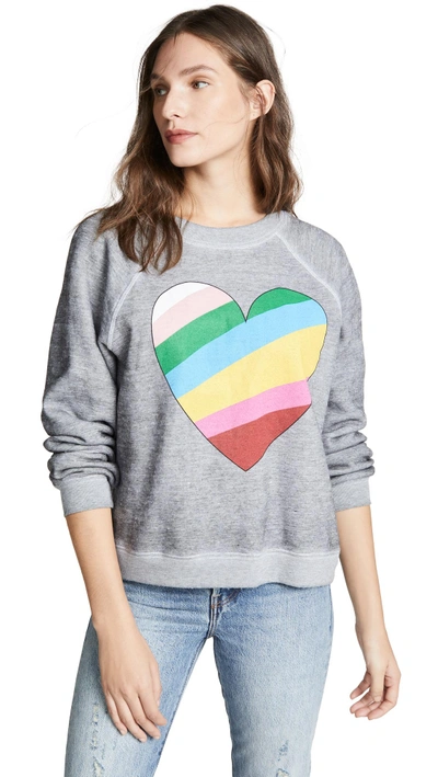 Shop Wildfox In Love Sommers Sweatshirt In Heather