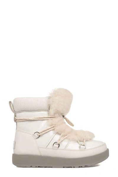 Shop Ugg White Patent Leather Highland Waterproof Low Boot