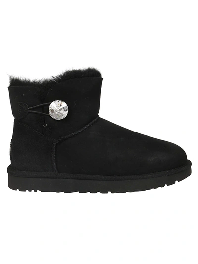 Shop Ugg Mini Bailey Ankle Boots In Nero