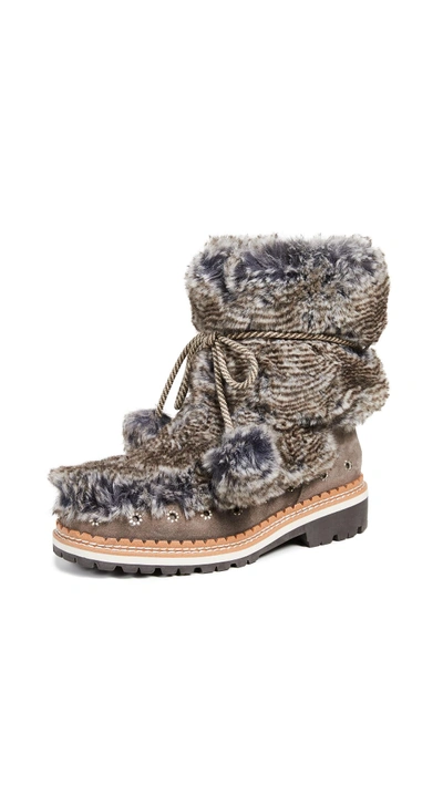 Shop Sam Edelman Blanche Boots In Grey Multi/flint Grey