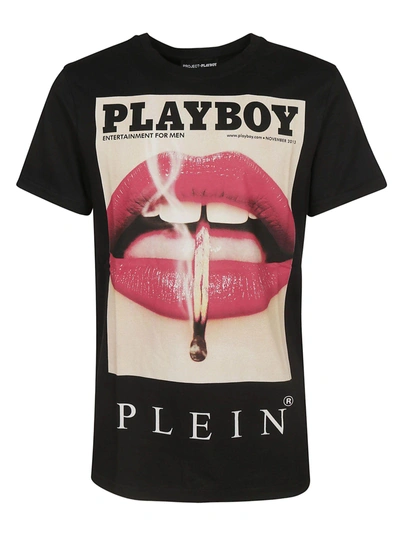 Philipp Plein X Playboy Printed T-shirt In Black | ModeSens