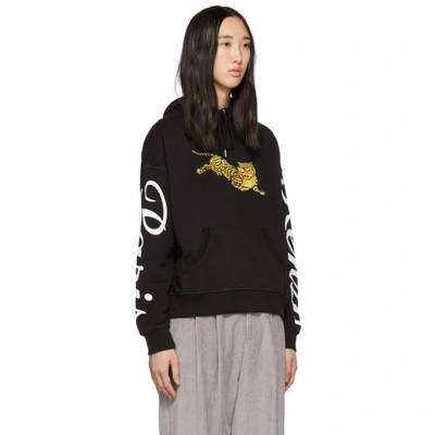 Shop Kenzo Black Limited Edition Jumping Tiger Hoodie In 99 Black