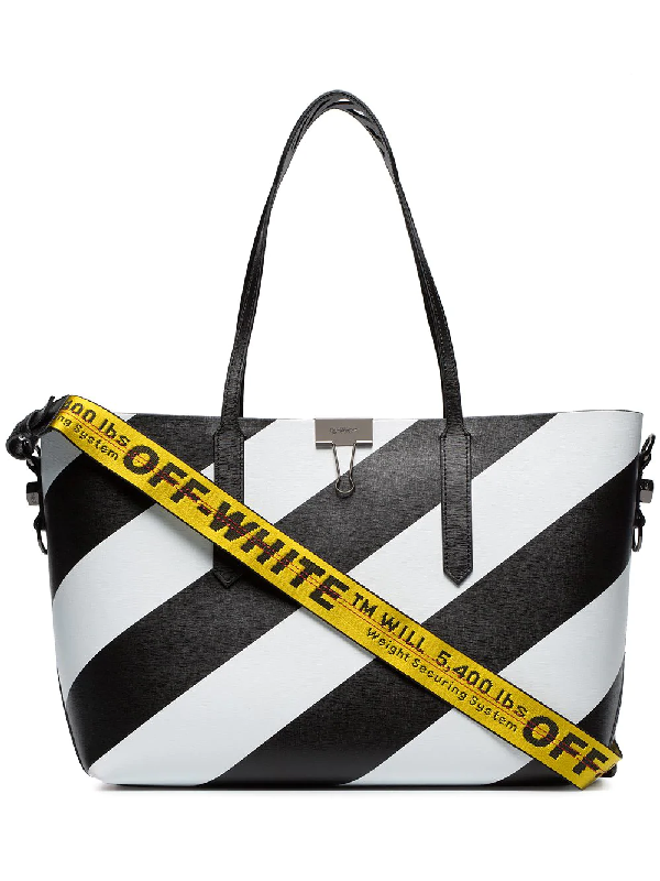 off white leather tote