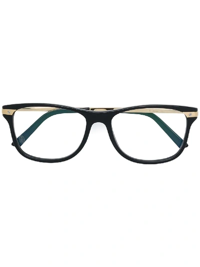 Shop Cartier Santos De  Glasses - Farfetch In Black
