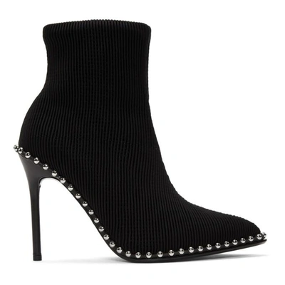 Shop Alexander Wang Black Stretch Eri Boots In 001 Black