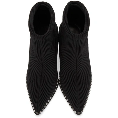 Shop Alexander Wang Black Stretch Eri Boots In 001 Black