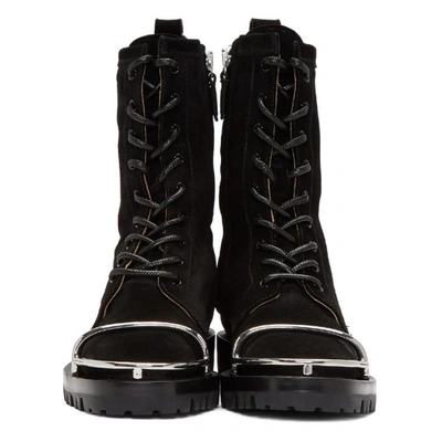 Shop Alexander Wang Black Suede Kennah Boots In 001 Black