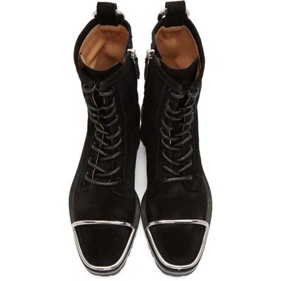 Shop Alexander Wang Black Suede Kennah Boots In 001 Black