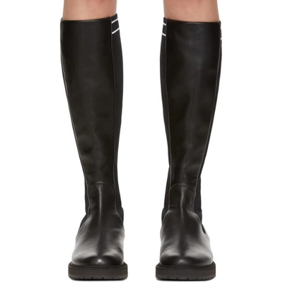 Shop Fendi Black Tall Sock Boots In F07lv Black
