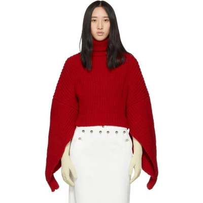 Shop A.w.a.k.e. Mode Red Button Back Turtleneck