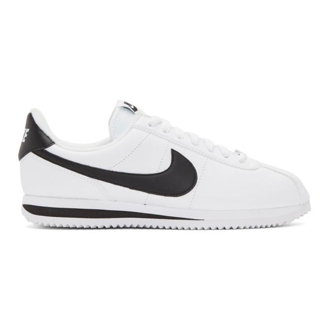 cortez shoes white and black
