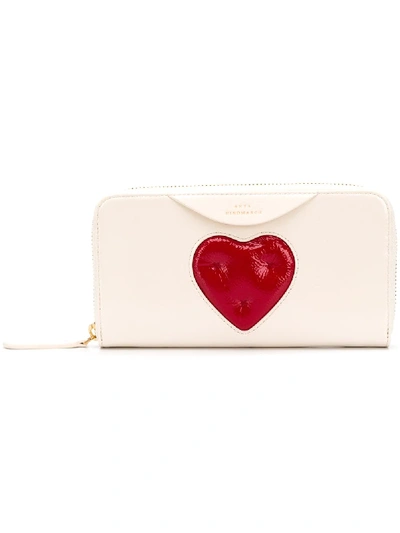 Shop Anya Hindmarch Heart Wallet In White