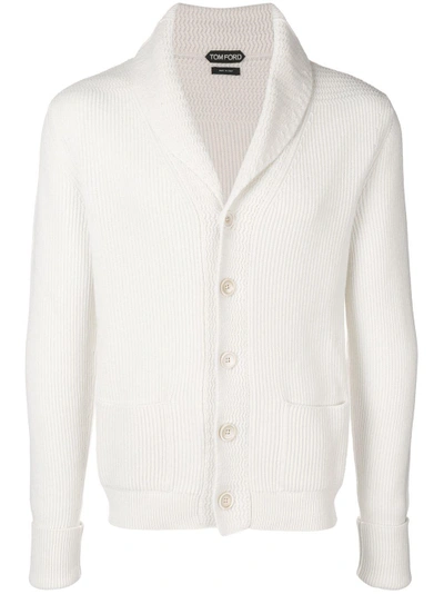 Shop Tom Ford Button Up Cardigan - White