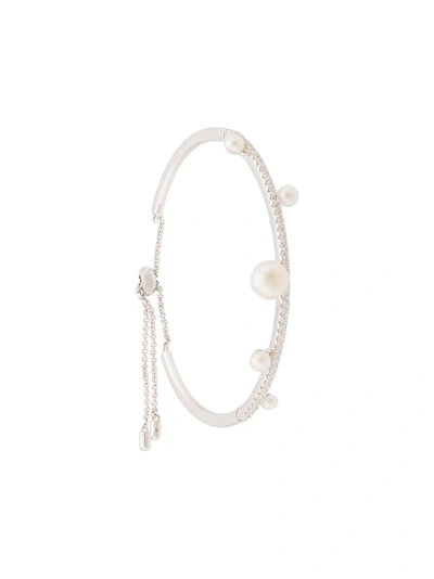 Shop Apm Crystal Embellished Bracelet In White