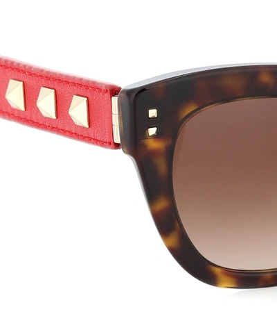 Shop Valentino Cat-eye Sunglasses In Brown