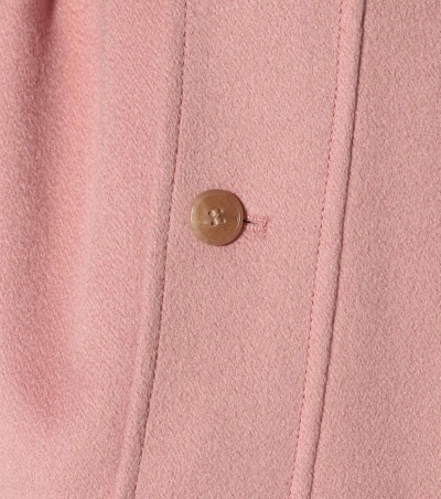 Shop Burberry Cashmere Trench Coat In Pink