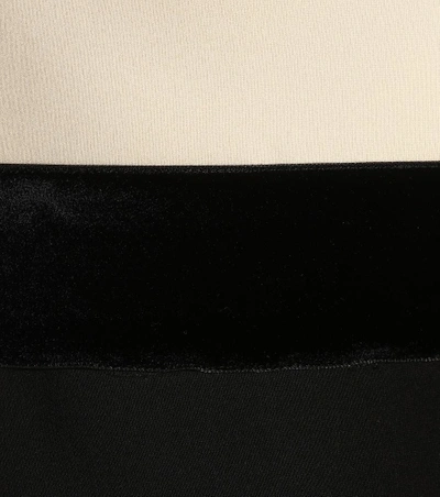 Shop Gucci Embroidered Midi Dress In Black