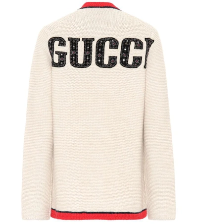 Shop Gucci Alpaca And Wool Cardigan In Beige