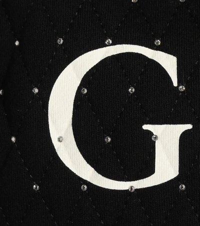 Shop Gucci Embellished Cotton Sweater In Black