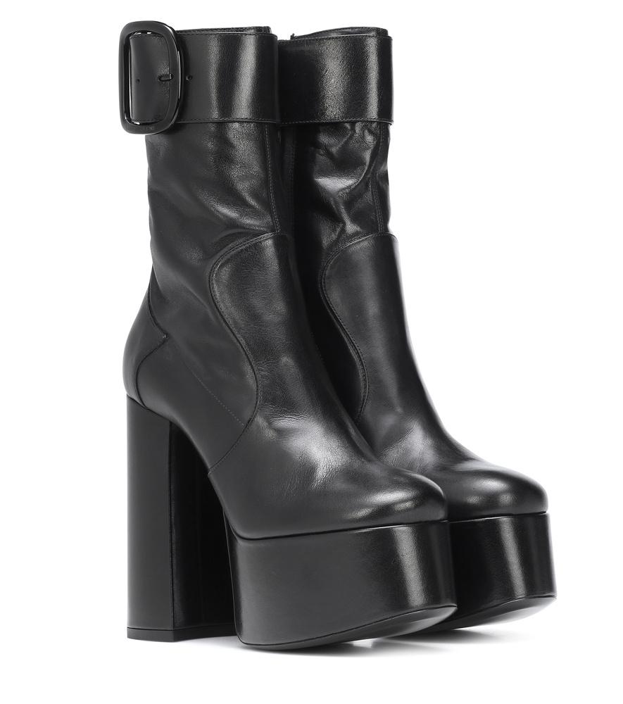 billy platform bootie in leather