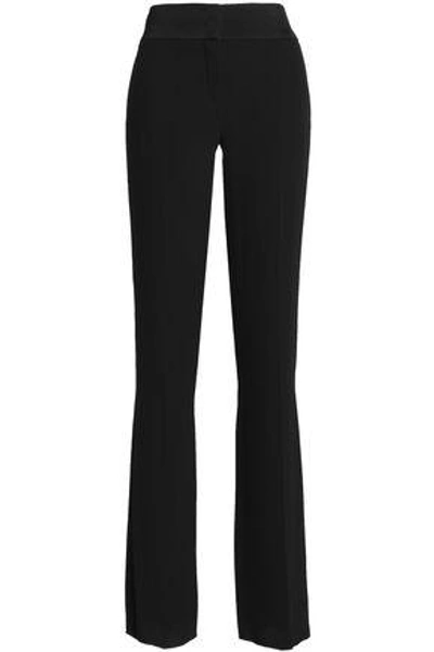 Shop Emilio Pucci Crepe Straight-leg Pants In Black