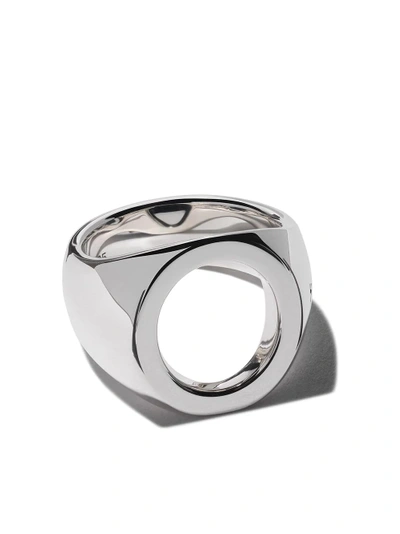 Shop Tom Wood Oval Open Ring In Silver