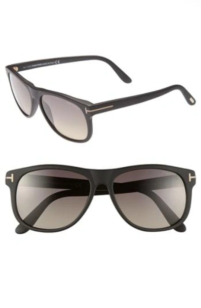 Shop Tom Ford 'oliver' 58mm Polarized Sunglasses - Matte Black