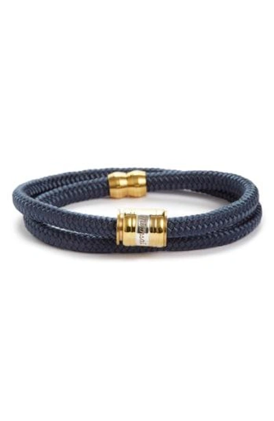 Shop Miansai Double Wrap Rope Bracelet In Black/red
