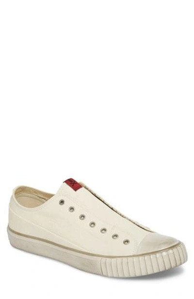 Shop John Varvatos Star Usa Bootleg Laceless Low Top Sneaker In White Leather
