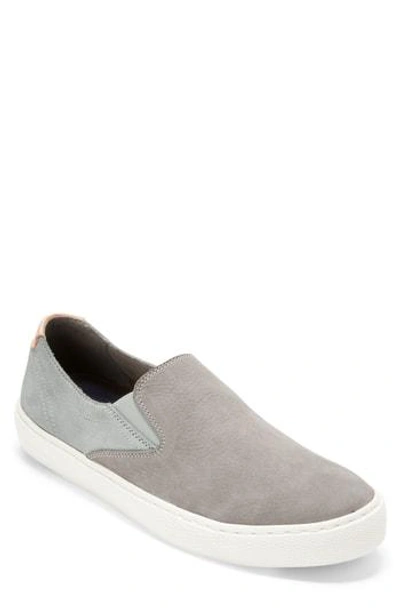 Shop Cole Haan Grandpr? Deck Slip-on Sneaker In Ironstone / Vapor Gray Nubuck