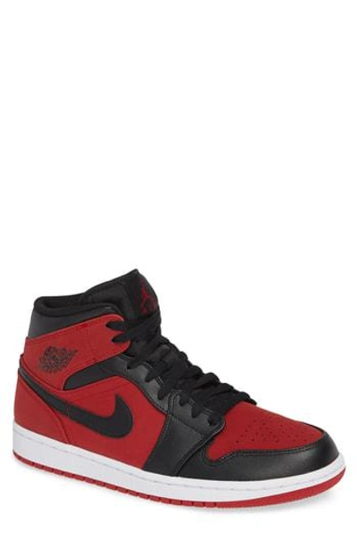Shop Nike 'air Jordan 1 Mid' Sneaker In Gym Red/ Black/ White