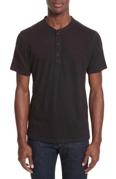 Shop Rag & Bone Standard Issue Henley T-shirt In Black