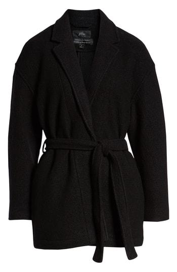 boiled wool wrap coat